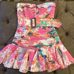 Hemant & Nandita Strapless Dress -- Small